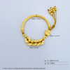【限时克减150元】足金 #招财纳福 #复古风 3D硬金空心招财铜钱造型五帝币金珠流苏手链国潮古风五路财神吉言弯管半镯调节手串(AR3DSC00158) 商品缩略图3