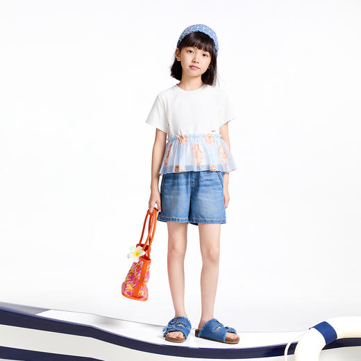 【实体店同款】女童短袖上衣夏季新款安奈儿童装AG521674 商品图3