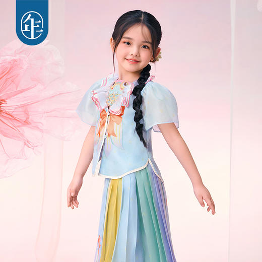 【年衣】童装女童套装2025春夏新款古装儿童如鱼得水马面裙套装 商品图3