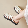 ZHR镂空编织罗马凉鞋夏新款2025复古平底猪笼鞋平底包头拖鞋女 商品缩略图3