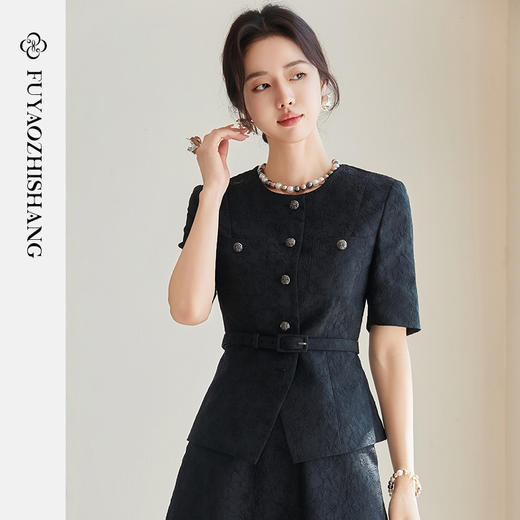 FUYAO扶摇  望南云慢 2025夏日绝美穿搭国风提花轻奢西装时尚套装 商品图2