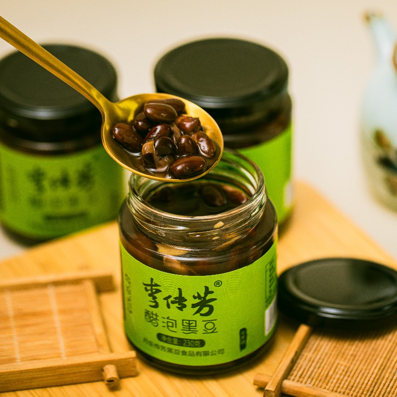 醋泡黑豆 (无蔗糖) | 230g/瓶 清甜微酸 开胃菜拌沙拉 富含花青素 李传芳