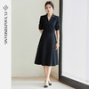 FUYAO扶摇 2025新款女神范连衣裙高级感修身显瘦国风盘扣黑色裙子 商品缩略图3