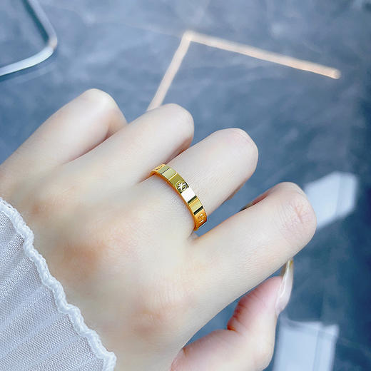 【限时克减150元】足金999 #CNC #固口戒指 5G黄金实心车花米字戒指固口圈戒（面宽约2.9-3.3mm）(BE5GJZ00156)（预售产品下单后不退款不退货不换货不补差价） 商品图0