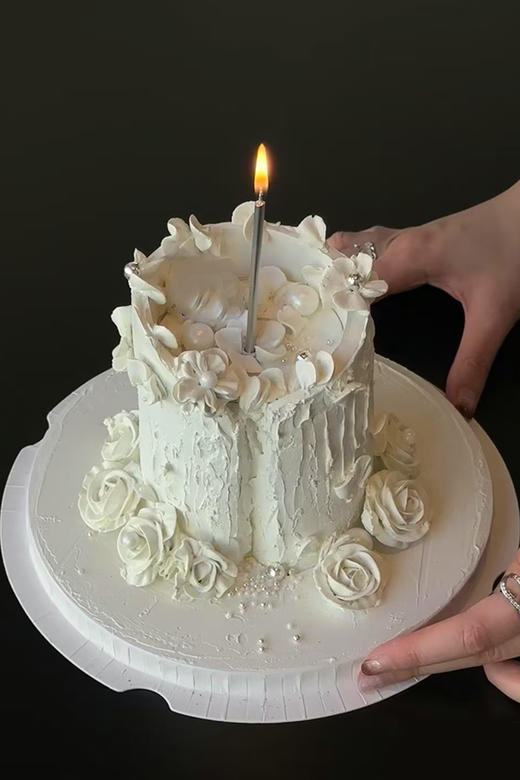 浪漫法式白月光 - 高定款生日蛋糕 商品图0