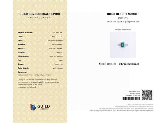 1.7ct刻面祖母绿戒指 商品图4