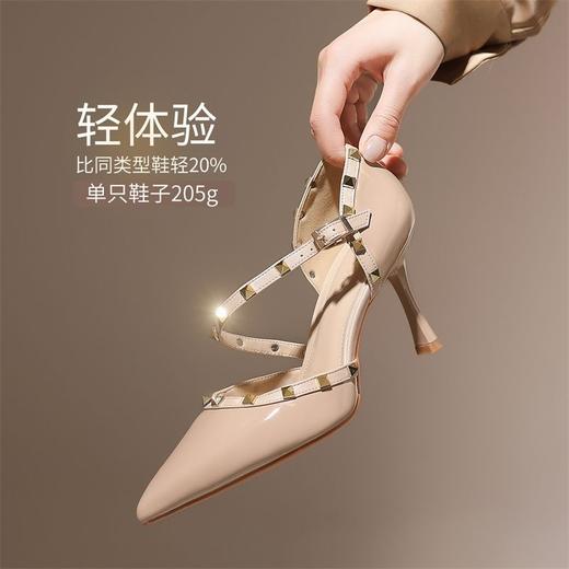 ZHR则则镜面细跟单鞋女2025新款高级百搭女鞋舒适显高精致高跟鞋 商品图5