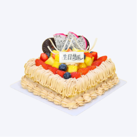 【栗子蛋糕-夏天】栗子甜品的灵魂-水果生日蛋糕