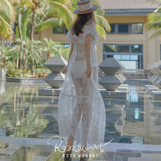 蕾丝性感长款沙滩裙度假必备仙女裙 S221020 商品图1