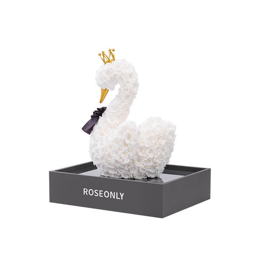 ROSEONLY诺誓 高端定制 永生玫瑰 公仔系列 玫瑰天鹅 送朋友 情人节礼物 商品图3