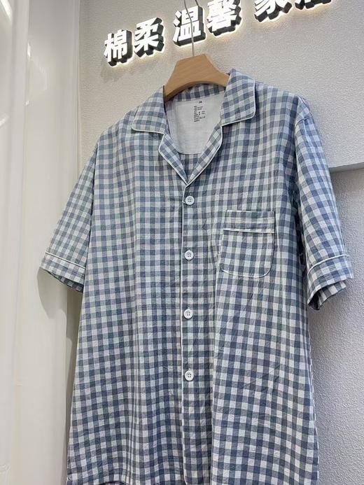 【家居服套装】男士格子短袖长裤家居服女居家服饰睡衣【FF25830/FF25831】 商品图1