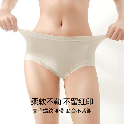 工厂直销 | 夏季女士内裤 莫代尔/长绒棉 裸感无痕 抗菌舒适 不勒腰不夹臀 独立包装 商品图7