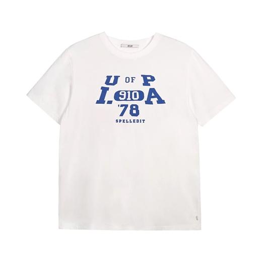 SPELLEDIT2025夏季新品学院风T恤复古印花设计感百搭短袖上衣女 商品图8