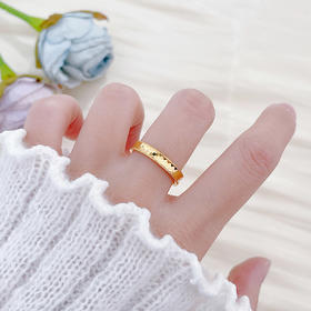 【限时克减150元】足金999 #CNC 5G黄金实心戒指CNC鱼鳞条戒(BE5GJZ00115)（预售产品下单后不退款不退货不换货不补差价）（预售产品下单后不退款不退货不换货不补差价）