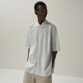 ATON COTTON LAWN OVERSIZED SHORT SLEEVE SHIRT 廓形短袖衬衫