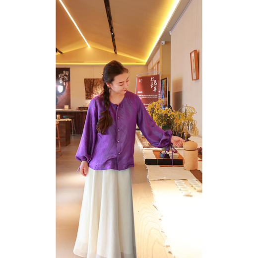 【抖音专属】新中式衬衣(25710205优昙瑞-高定款) 商品图2