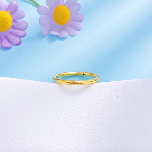 【限时克减138元】【线上黄金屋】足金 3D硬金空心固口三生三世光面素圈戒指圈戒（面宽约1.5-1.9mm）(AR3DJZ00021) 商品图2