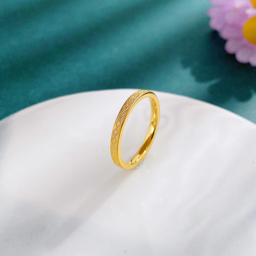 【限时克减150元】足金999 #固口戒指 #CNC #条戒 5G黄金实心菱形几何刻面固口圈戒(BE5GJZ00104)（预售产品下单后不退款不退货不换货不补差价） 商品图1