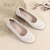 信诺真皮妈妈鞋2025夏季软底镂空洞洞鞋中老年平底女凉鞋舒适女鞋5C8565-026 商品缩略图8