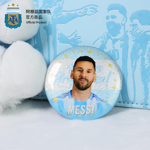 【官方正版】阿根廷国家队 | 球员马口铁徽章吧唧谷子 梅西大马丁阿尔瓦雷斯德保罗麦卡利斯特 商品图1