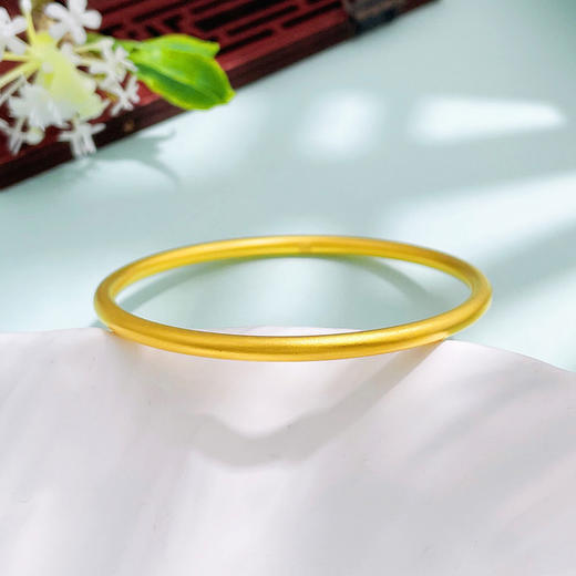 【限时克减150元】足金999 #电商超轻  #标重  古法空心长长久久素圈手镯（面宽约3-3.4mm）(AUGFSZ00001-4)（预售产品下单后不退款不退货不换货不补差价） 商品图1