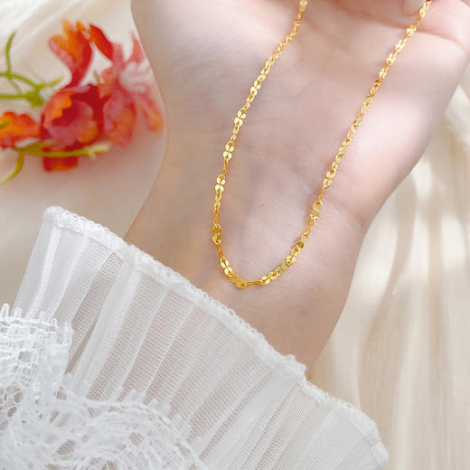 【限时克减150元】足金999 5G黄金实心8字链数字链不可调节项链（面宽约1.8-2.2mm）(BJ5GXL00047)（预售产品下单后不退款不退货不换货不补差价） 商品图2