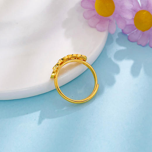 【限时克减128元】足金999.9 #招财进宝 #碎碎冰 【精品】空心镜面金活口招财铜钱造型戒腰缠万贯仿五帝币碎碎冰五帝币女戒圈戒(AIJZ000161)预售产品下单后不退款不退货不换货不补差价 商品图2