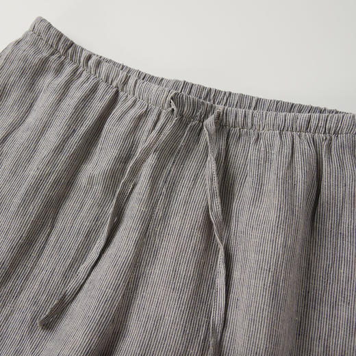 ROMI STUDIO“卢浮宫的黄昏”100%亚麻麻结肌理轻薄休闲裤24SSK1166 商品图1