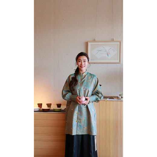 【直播间专属】新中式衬衣（25710197玄香-高定款） 商品图3