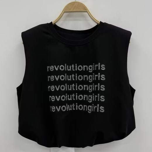 NY印字母松紧下摆背心50317（黑）夏季 152530130321 商品图1