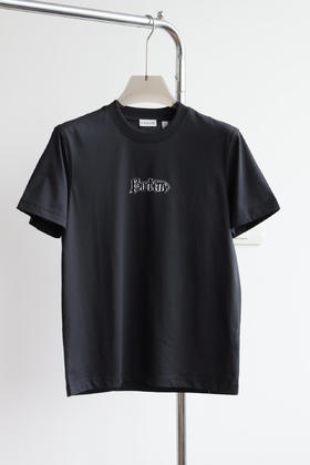 B.B. 丝光平纹 植绒字母印花 圆领短袖T恤 TX448