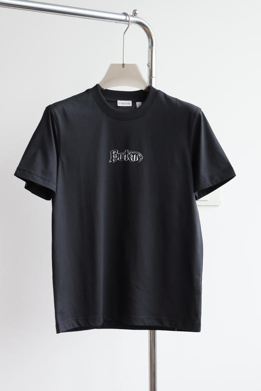 B.B. 丝光平纹 植绒字母印花 圆领短袖T恤 TX448 商品图0