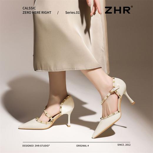 ZHR则则镜面细跟单鞋女2025新款高级百搭女鞋舒适显高精致高跟鞋 商品图9