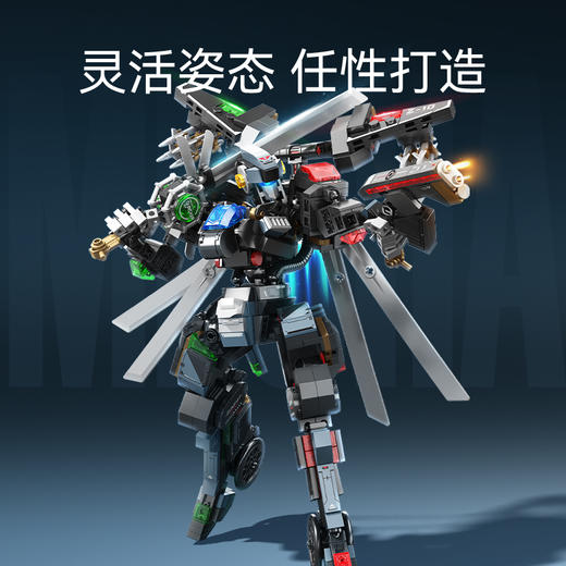 森宝积木武直十-雷隐机甲战士拼搭积木拼装玩具男礼物 商品图2