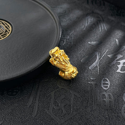 【限时克减150元】足金999 #超轻 古法空心元宝招财纳福貔貅手串配件Diy吊坠手串配件(YQGFSC00192)补差价）预售产品下单后不退款不退货不换货不补差价 商品图2