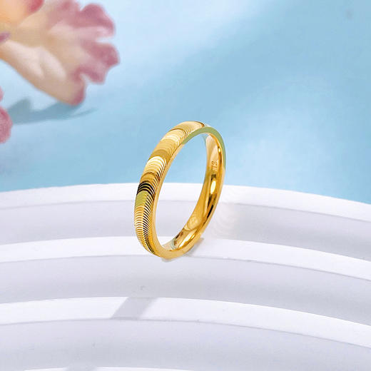 【限时克减150元】足金999.9 #CNC 【精品】空心镜面金CNC猫眼固口戒指圈戒(AIJZ00148)（预售产品下单后不退款不退货不换货不补差价 商品图1