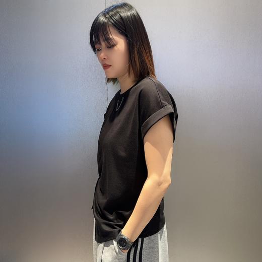 NY圆领下摆扭结短袖T恤50320（黑）夏季 152520210321 商品图2
