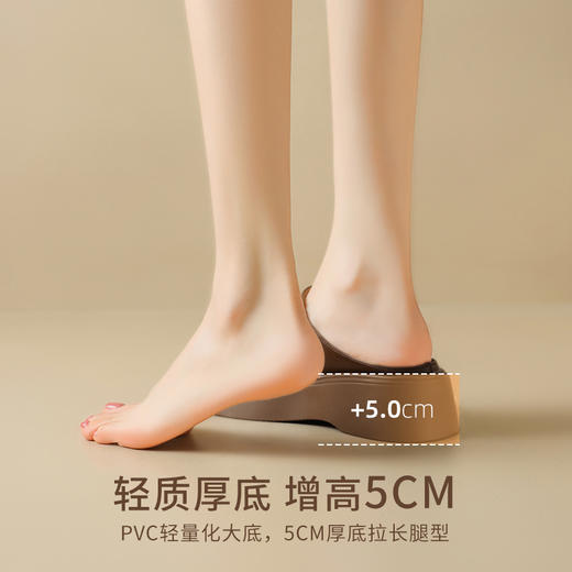 ZHR厚底勃肯半拖鞋女2025夏季新款包头半拖魔术贴一脚蹬懒人鞋 商品图2