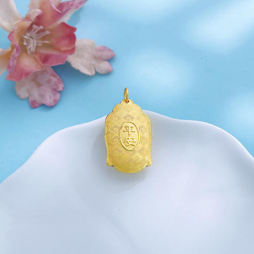 【限时克减150元】足金999 #天赐鸿福 #宝石珐琅 【精品】空心低温珐琅宝石珐琅吊坠平安佛头吊坠(AUQDZ00072-2)（预售产品下单后不退款不退货不换货不补差价） 商品图1