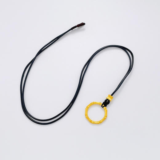 【限时克减150元】足金999 #平安 #复古风  古法空心挂绳吊坠国潮传承节节高升冰丝金丝绒金竹节平安扣吊坠(AUQGFDZ00150)（预售产品下单后不退款不退货不换货不补差价） 商品图2