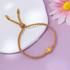 【限时7.5折】【定价黄金】足金 无氰5D硬金空心万事不难南瓜珠转运金珠编织绳调节手链成品手串（成人及小孩均可佩戴）(AA5DSC00081) 商品缩略图1