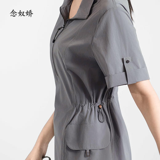 【商场同款】CND5468 “ 工装连衣裙 ” 灰色直身型工装连衣裙 商品图3