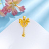 【限时克减150元】足金999.9 【精品】心形流苏蝴蝶结吊坠（不含链）(DZ00795)（预售产品下单后不退款不退货不换货不补差价）（预售产品下单后不退款不退货不换货不补差价） 商品缩略图0