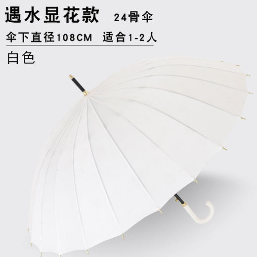 【遇水开花，无惧风雨！】24骨遇水开花弯柄伞，商务情侣撑护，超大双人抗风伞。轻盈防水设计，一键便利开启。 商品图6