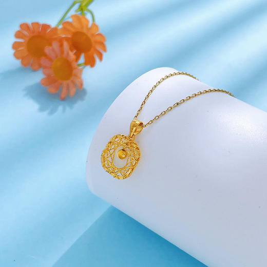 【限时7.5折】【定价黄金】足金999 5G黄金镂空绕线几何形吊坠（不含链子）(5GDZ00548)（预售产品下单后不退款不退货不换货不补差价） 商品图2