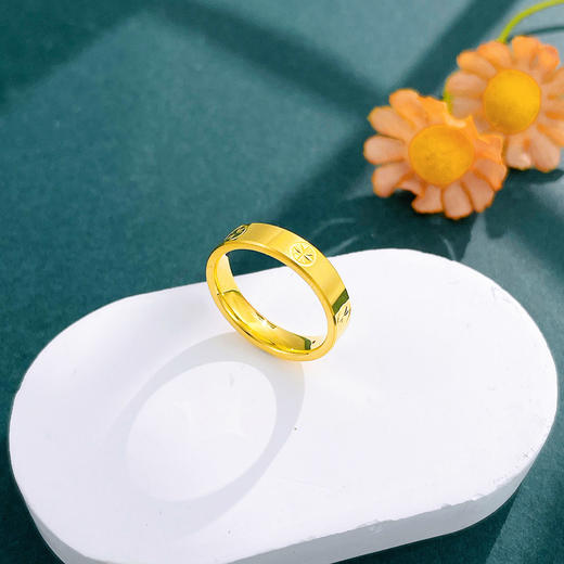 【限时克减150元】足金 #微硬金 无氰5D空心光面米字纹螺丝纹固口戒指(AR5DJZ00065)（预售产品下单后不退款不退货不换货不补差价）（预售产品下单后不退款不退货不换货不补差价） 商品图2