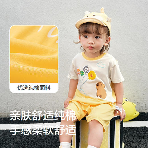 [红山动物园IP]巴拉巴拉宝宝连体衣新生儿外出爬服2025新款夏装萌 商品图3