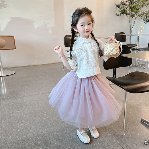 女童新中式汉服 2025新款夏季国风夏装连衣裙 商品图1