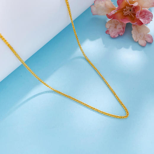 【限时克减150元】足金999 5G黄金可调节肖邦链项链（面宽约1.4-1.8mm）(AG5GXL00002-5)（预售产品下单后不退款不退货不换货不补差价） 商品图1