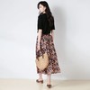 【高货sh】全新升级【铂金会员165/天猫219/差价54】(51158) 洛诗琳25夏季纯棉印花大摆半身裙松紧腰中长款遮胯碎花裙 商品缩略图4